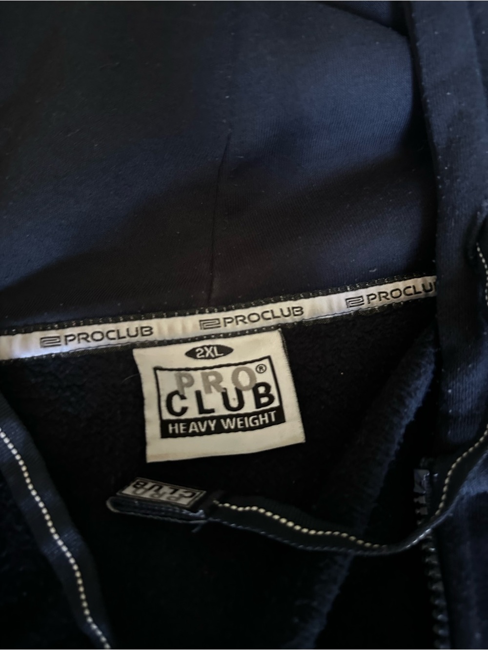 Pro Club Zip Up Navy - Picture 3 of 3